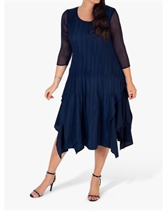 Многослойное платье со складками Crush, темно-синий Chesca