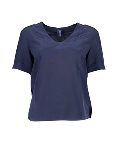 Синий шелковый женский топ Gant