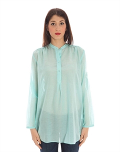 Женская рубашка из хлопка светло-голубого цвета Gant