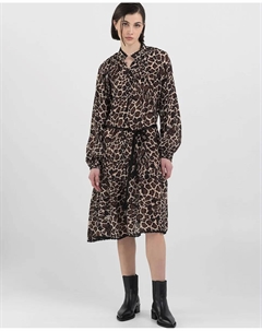 Платье-рубашка с длинными рукавами, коричневый Replay