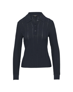 Топ с длинными рукавами, темно-синий Comma,