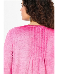 Топ с длинными рукавами COLD DYED DECORATIVE PLEATED 3/4 SLEEVE TEE, розовый Ulla popken