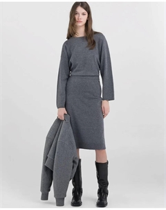 Юбка миди серого цвета, серый Replay