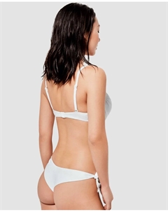 Регулируемые плавки бразильского бикини из гладкой ткани, белый Gisela