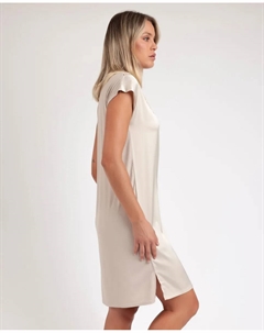 Длинная женская ночная рубашка из атласной ткани кремового цвета, кремовый Admas