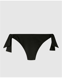 Регулируемые плавки бразильского бикини из гладкой ткани, черный Gisela