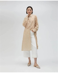 Длинная женская рубашка с длинным рукавом, бежевый Lola casademunt