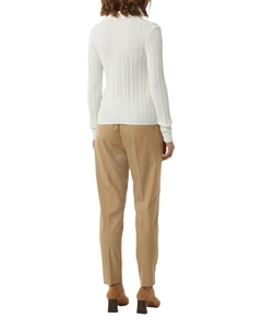 Топ с длинными рукавами, белый Comma,