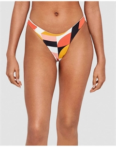 Плавки бразильского бикини с V-образным вырезом и геометрическим принтом, мультиколор Gisela