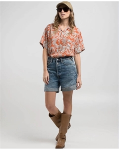 Женские джинсовые шорты с пятью карманами, синий Replay