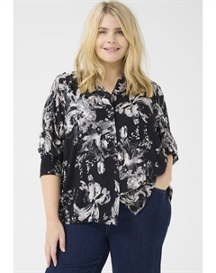 Блузка на пуговицах MONA, черный Kaffe curve