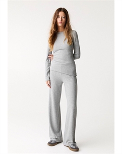 Топ с длинными рукавами ASYMMETRIC WITH SIDE GATHERING, светло-серый Pull & bear
