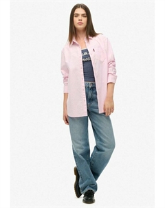 Блузка на пуговицах LONG SLEEVED OXFORD, розовый Superdry