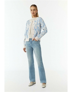 Кардиган MIT ANIMAL MUSTER, светло-голубой Comma casual identity