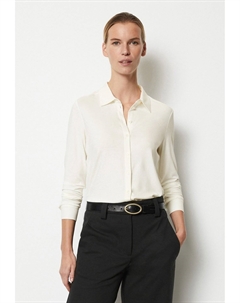 Блузка на пуговицах LONG SLEEVE COLLAR BUTTON PLACKET, молочный Marc o'polo