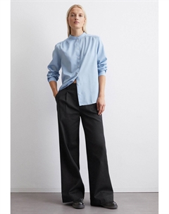 Блузка на пуговицах STEHKRAGEN RELAXED AUS SOFTEM, светло-голубой Marc o'polo