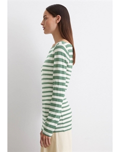 Топ с длинными рукавами BOAT NECK STRIPED, зеленый Marc o'polo