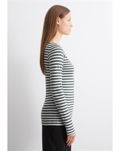 Топ с длинными рукавами BOAT NECK STRIPED, зеленый Marc o'polo