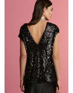 Топ SEQUIN SLEEVELESS PETITE, черный Next