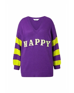 Джемпер HAPPY STRIPED SLEEVES, фиолетовый Angel of style