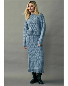 Джемпер FRINGE CREW NECK, синий Next