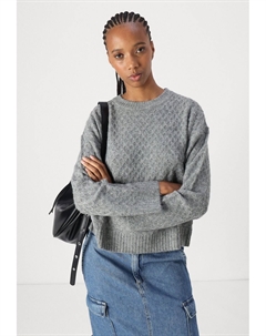 Джемпер BIGUM O NECK PULLOVER, серый Jdy