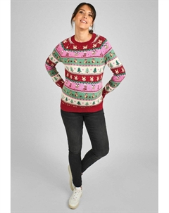 Джемпер FESTIVE FRIENDS FAIR ISLE MATERNITY REGULAR FIT, розовый Jojo maman bébé