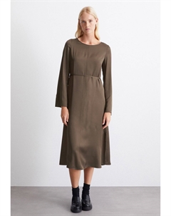Коктейльное платье / Вечернее платье MIDI LENGTH BOAT NECKLINE BELTED, темно-коричневый Marc o'polo