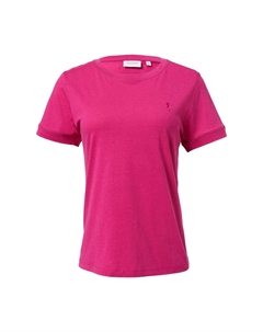 Базовая футболка WEICHES MIT LOGO-STICKEREI, розовый Comma casual identity