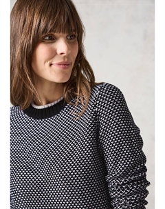 Джемпер GEMUSTERTER STRICKPULLOVER, черный Cecil