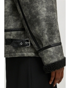 Куртка из искусственной кожи, серый Edited