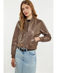 Кожаная куртка, серо-коричневый Dreimaster