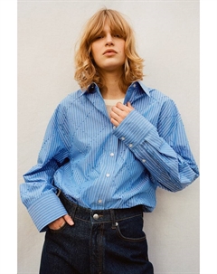 Вышитая хлопковая блузка, мультиколор H&m