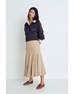 Расклешенная юбка, бежевый H&m