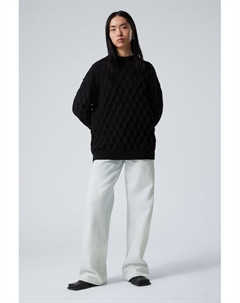 Структурный свитер свободной вязки, черный Weekday
