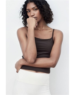 Спортивная майка из драймува, коричневый H&m