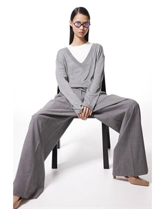 Свитер с v-образным вырезом, серый H&m