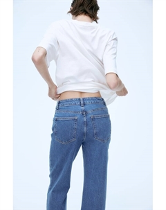 Широкие высокие джинсы, синий H&m