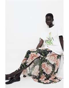 Прозрачная юбка миди, мультиколор H&m