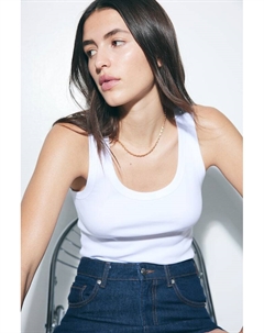 Ребристый топ, белый H&m