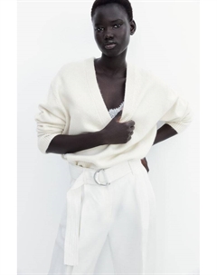 Свитер с v-образным вырезом, бежевый H&m