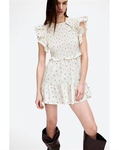 Платье из поплина с воланами на рукавах, мультиколор H&m