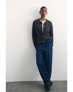 Кардиган структурной вязки, серый H&m