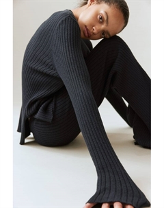 Ребристая рубашка, черный H&m