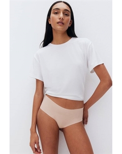 3 пары невидимых трусиков-хипстеров, бежевый H&m