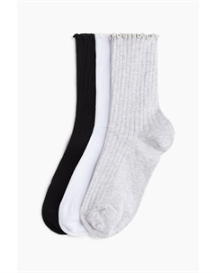 3 пары ребристых носков, мультиколор H&m