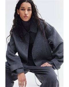 Куртка ручной работы из смеси шерсти, серый H&m