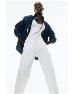 Прямые обычные джинсы, белый H&m