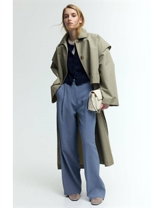 Широкие брюки из твила, синий H&m