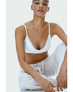 Мягкий бесшовный бюстгальтер с подкладкой, белый H&m